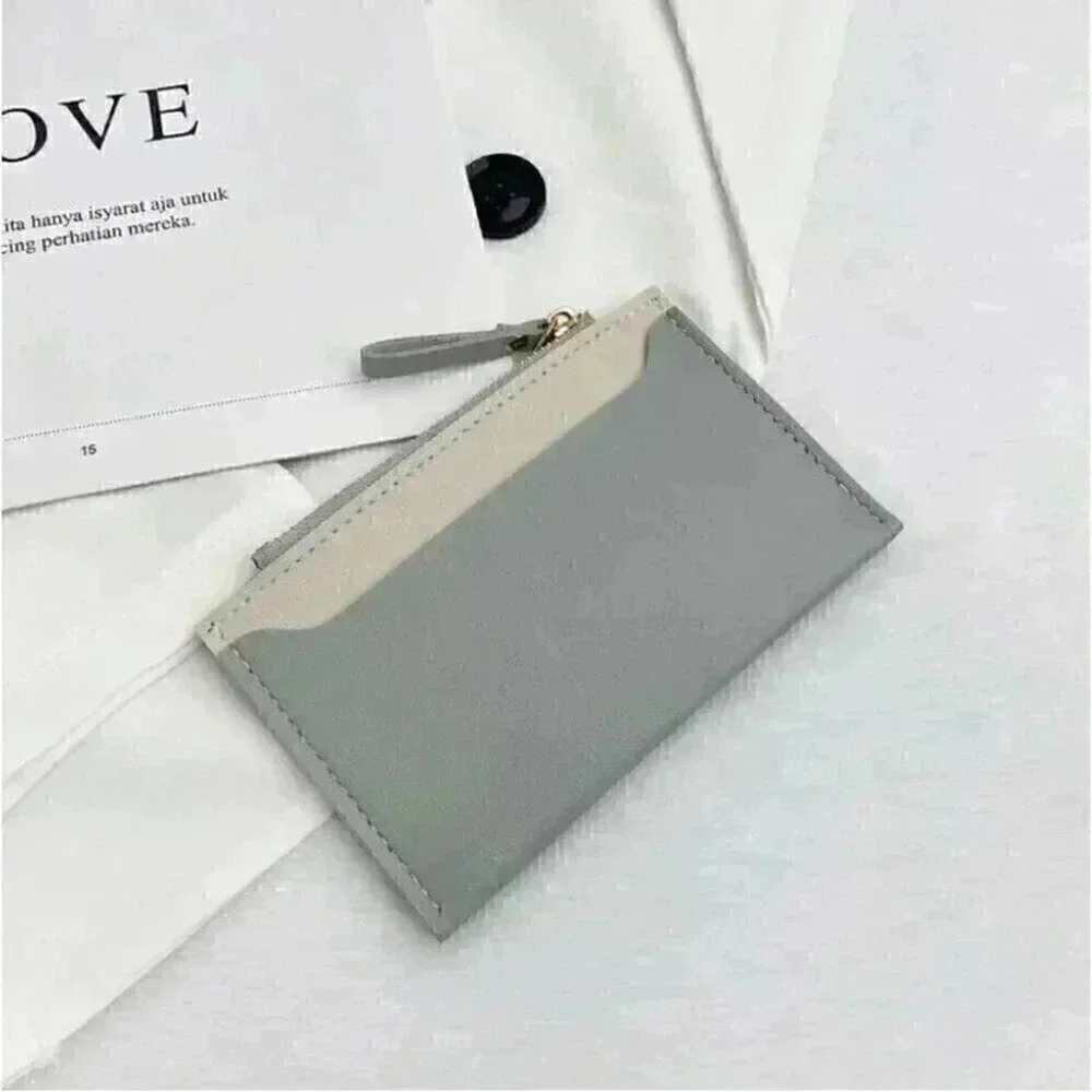 ⚠️Clearance🫧Two Tone Card Holder / Wallet Light Grey - Picture 2 of 4